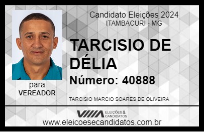 Candidato TARCISIO DE DÉLIA 2024 - ITAMBACURI - Eleições