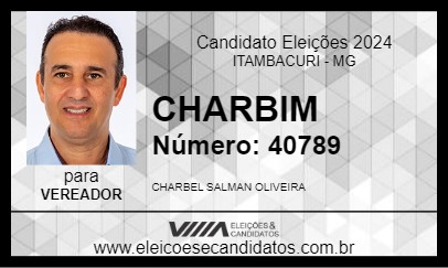 Candidato CHARBIM 2024 - ITAMBACURI - Eleições