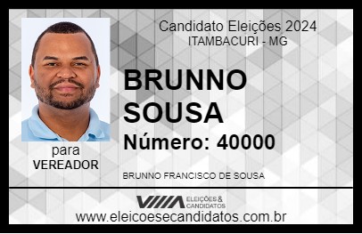 Candidato BRUNNO SOUSA 2024 - ITAMBACURI - Eleições