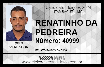 Candidato RENATINHO DA PEDREIRA 2024 - ITAMBACURI - Eleições