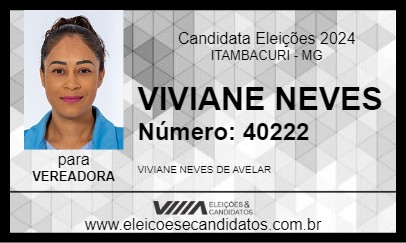 Candidato VIVIANE NEVES 2024 - ITAMBACURI - Eleições