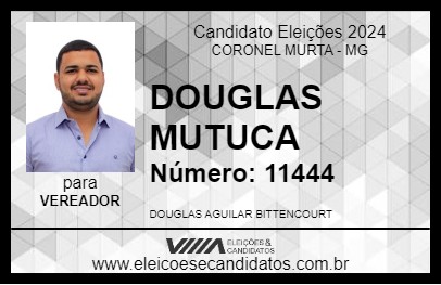 Candidato DOUGLAS MUTUCA 2024 - CORONEL MURTA - Eleições