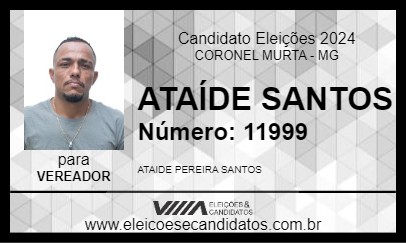 Candidato ATAÍDE SANTOS 2024 - CORONEL MURTA - Eleições