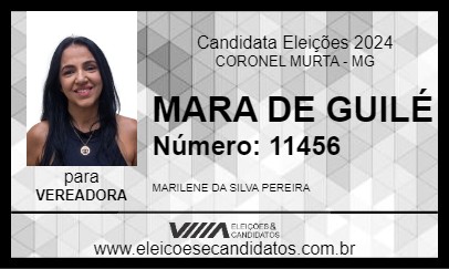 Candidato MARA DE GUILÉ 2024 - CORONEL MURTA - Eleições