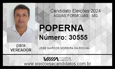 Candidato POPERNA 2024 - ÁGUAS FORMOSAS - Eleições