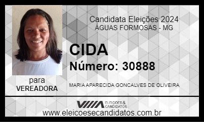 Candidato CIDA 2024 - ÁGUAS FORMOSAS - Eleições