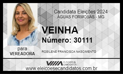 Candidato VEINHA 2024 - ÁGUAS FORMOSAS - Eleições