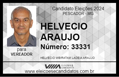 Candidato HELVECIO ARAUJO 2024 - PESCADOR - Eleições