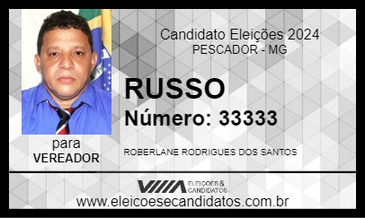 Candidato RUSSO 2024 - PESCADOR - Eleições