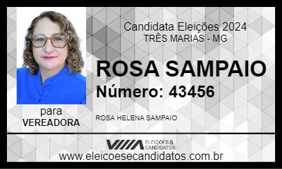 Candidato ROSA SAMPAIO 2024 - TRÊS MARIAS - Eleições