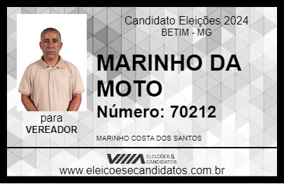 Candidato MARINHO DA MOTO 2024 - BETIM - Eleições