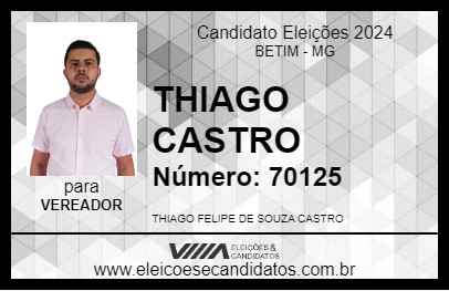 Candidato THIAGO CASTRO 2024 - BETIM - Eleições