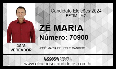 Candidato ZÉ MARIA 2024 - BETIM - Eleições