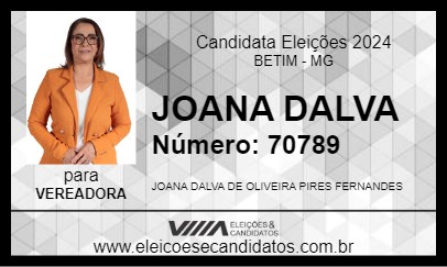 Candidato JOANA DALVA 2024 - BETIM - Eleições