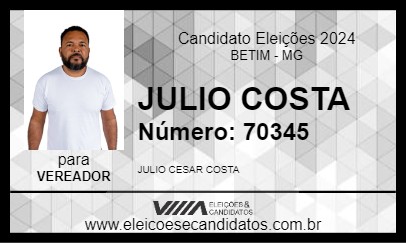 Candidato JULIO COSTA 2024 - BETIM - Eleições