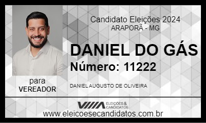 Candidato DANIEL DO GÁS 2024 - ARAPORÃ - Eleições