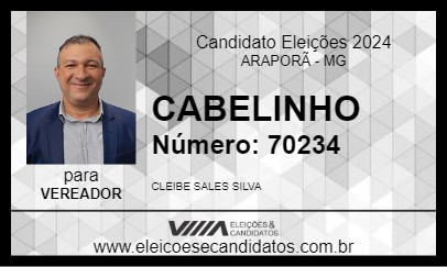 Candidato CABELINHO 2024 - ARAPORÃ - Eleições