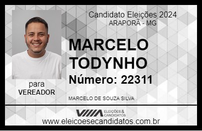 Candidato MARCELO TODYNHO 2024 - ARAPORÃ - Eleições