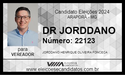 Candidato DR JORDDANO 2024 - ARAPORÃ - Eleições