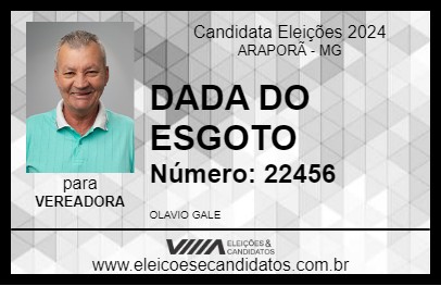 Candidato DADA DO ESGOTO 2024 - ARAPORÃ - Eleições