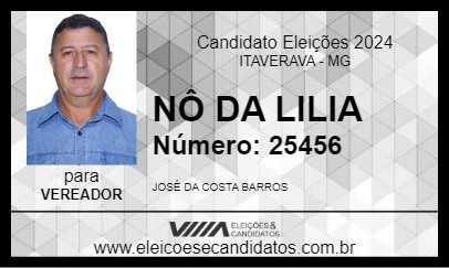 Candidato NÔ DA LILIA 2024 - ITAVERAVA - Eleições