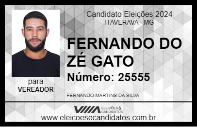 Candidato FERNANDO DO ZÉ GATO 2024 - ITAVERAVA - Eleições