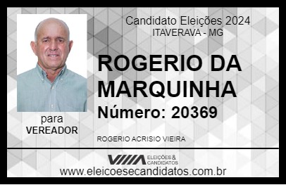 Candidato ROGERIO DA MARQUINHA 2024 - ITAVERAVA - Eleições