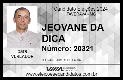 Candidato JEOVANE DA DICA 2024 - ITAVERAVA - Eleições