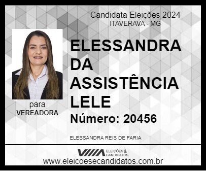 Candidato ELESSANDRA LELÊ 2024 - ITAVERAVA - Eleições