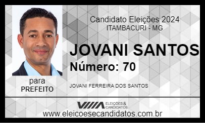 Candidato JOVANI SANTOS 2024 - ITAMBACURI - Eleições