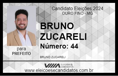 Candidato BRUNO ZUCARELI 2024 - OURO FINO - Eleições