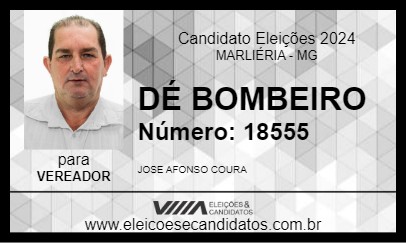 Candidato DÉ BOMBEIRO 2024 - MARLIÉRIA - Eleições