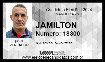 Candidato JAMILTON 2024 - MARLIÉRIA - Eleições