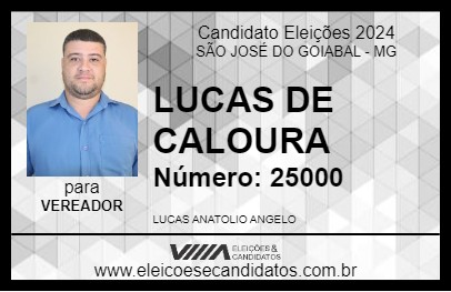 Candidato LUCAS DE CALOURA 2024 - SÃO JOSÉ DO GOIABAL - Eleições