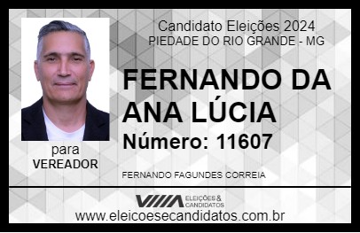 Candidato FERNANDO DA ANA LÚCIA 2024 - PIEDADE DO RIO GRANDE - Eleições