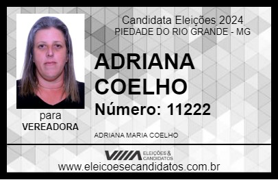 Candidato ADRIANA COELHO 2024 - PIEDADE DO RIO GRANDE - Eleições