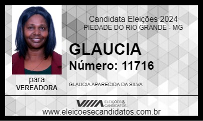 Candidato GLAUCIA 2024 - PIEDADE DO RIO GRANDE - Eleições