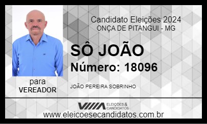 Candidato SÔ JOÃO 2024 - ONÇA DE PITANGUI - Eleições