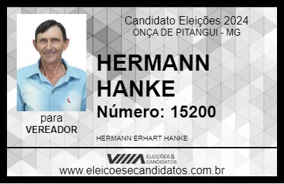 Candidato HERMANN HANKE 2024 - ONÇA DE PITANGUI - Eleições