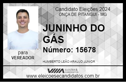 Candidato JUNINHO DO GÁS 2024 - ONÇA DE PITANGUI - Eleições