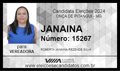 Candidato JANAINA 2024 - ONÇA DE PITANGUI - Eleições