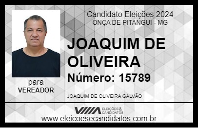 Candidato JOAQUIM DE OLIVEIRA 2024 - ONÇA DE PITANGUI - Eleições