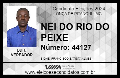 Candidato NEI DO RIO DO PEIXE 2024 - ONÇA DE PITANGUI - Eleições