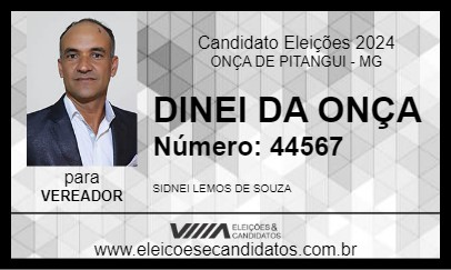 Candidato DINEI DA ONÇA 2024 - ONÇA DE PITANGUI - Eleições