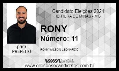 Candidato RONY 2024 - IBITIÚRA DE MINAS - Eleições