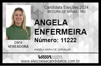 Candidato ANGELA ENFERMEIRA 2024 - IBITIÚRA DE MINAS - Eleições