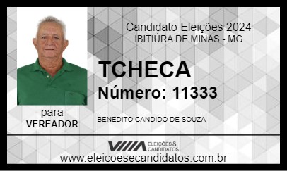 Candidato TCHECA 2024 - IBITIÚRA DE MINAS - Eleições