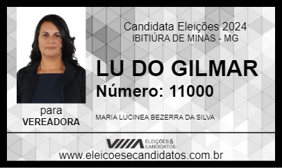 Candidato LU DO GILMAR 2024 - IBITIÚRA DE MINAS - Eleições