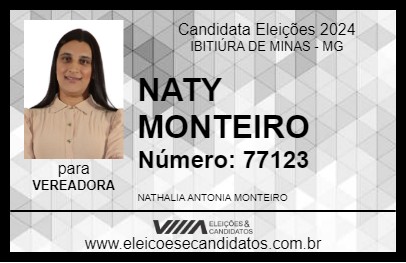 Candidato NATY MONTEIRO 2024 - IBITIÚRA DE MINAS - Eleições