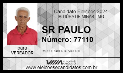 Candidato SR PAULO 2024 - IBITIÚRA DE MINAS - Eleições